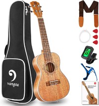 Ukulele Concert Mahogany Bundle 23 inch Ukelele for Beginners Adults - £51.66 GBP