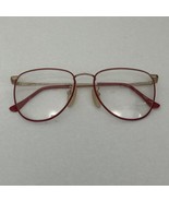 New Europa Red &amp; Gold Metal Oxford Eyeglass Frames 51-18-135 Round Red G... - $475.17 MXN