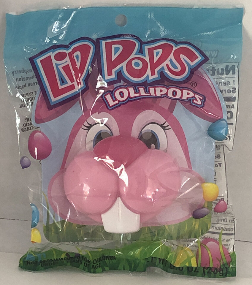 New Pink Bunny Lip Pop Lollipop Candy. SHIPS N 24 HRS - $9.78