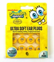 Soft Fit Spongebob (Sponge Bob Square) Ear Plugs. (6 corded pairs). NRR 22dB - £6.03 GBP