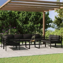  Garden Lounge Set Anthracite Aluminum Large Modular - $2,558.96 CAD