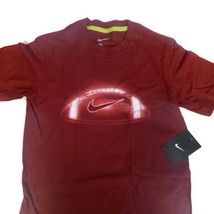 Nike Boys Size XS Short Sleeve Solid Football Graphic T Shirt Crimson Shirt - $12.53