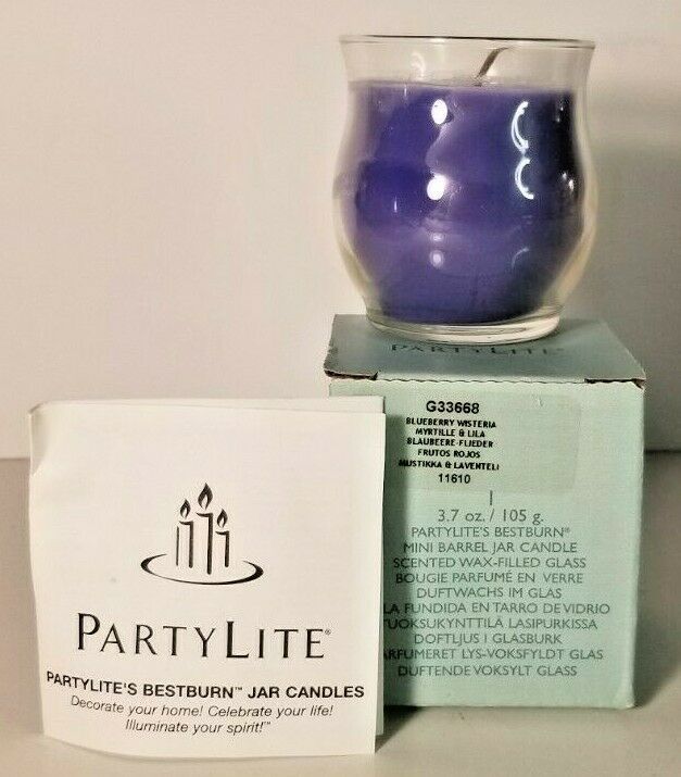Primary image for BULEBERRY WISTERIA PARTY LITE 3.7 oz CANDLE NIB
