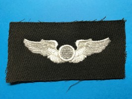 WWII, AAF, COMBAT AIRCR OBSERVER, EMBROIDERED WING ON GABARDINE, 3 INCH,... - $8.86