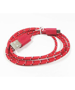 38 Inch Braided Micro USB Cable for Android Phones, Red - £9.71 GBP