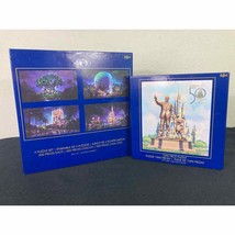 Walt Disney World 50th Anniversary Puzzles Lot Epcot Magic Kingdom Castle - £56.05 GBP