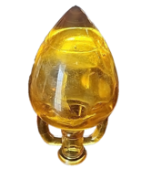 Amphora Glass Yellow Oil Bottle Vinegar Oil Cruet 6&quot; Double Handle Vase - €25,86 EUR