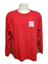 University of Rochester Red Nose Days Adult Large Red Long Sleeve TShirt - £11.61 GBP