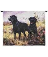 26x34 BLACK LABRADOR Retriever Dog Tapestry Wall Hanging - £65.70 GBP