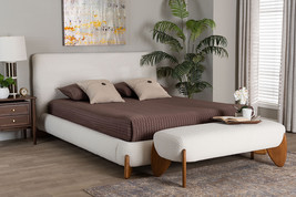 Clarisse Cream Boucle King 2Pc Bedroom Set - $19,018.24 MXN
