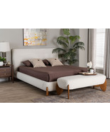 Clarisse Cream Boucle King 2Pc Bedroom Set - $18,738.86 MXN