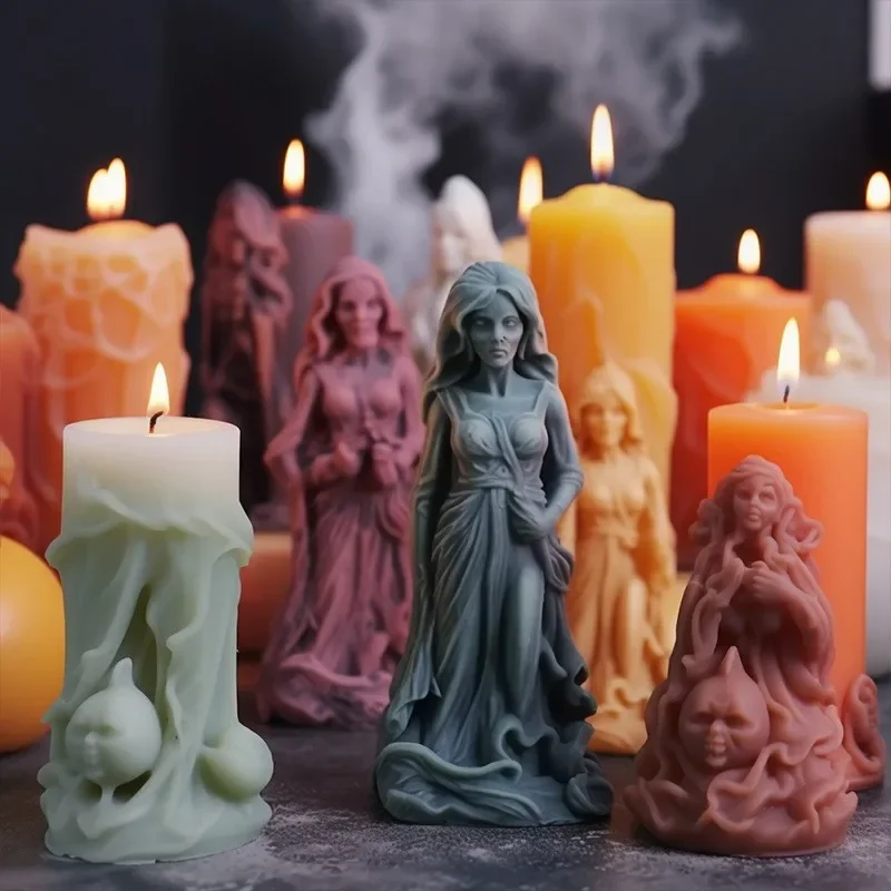 Ghost Bride Scented Candle Silicone Mold Halloween Horror Statue Candle DIY - £13.07 GBP+