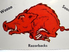Razorbacks Wild Pig Hog Boar Mascot Vintage Postcard Fayetteville Arkansas  1980 - £12.53 GBP