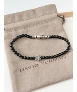 David Yurman 925 Sterling Silver Onyx Beads Star Of David Men&#39;s Bracelet... - €457,64 EUR