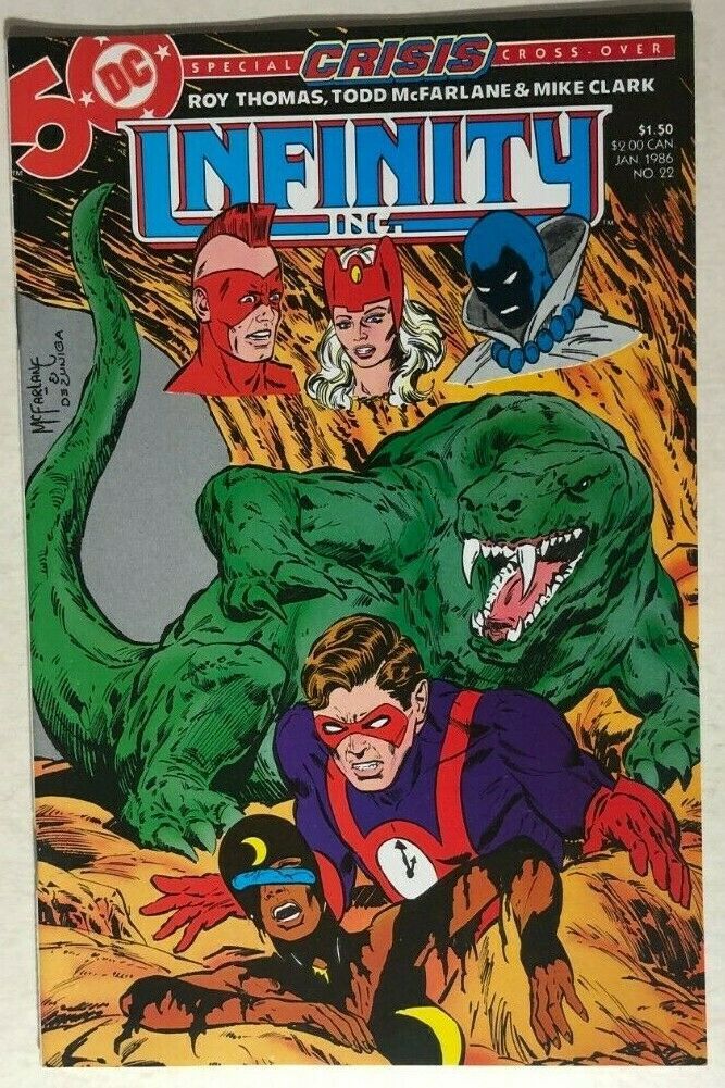 INFINITY INC. #22 (1986) DC Comics early Todd McFarlane artwork Crisis x... - $9.89