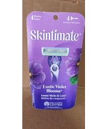 1 Pack Skintimate Disposable Exotic Violet Blooms Razors 4 Razors Total. - $11.73 CAD