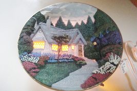 Compatible with Thomas Kinkade Illuminated Cottages Plate The Cherry Blossom Nit - £43.16 GBP