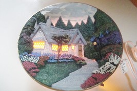 Compatible with Thomas Kinkade Illuminated Cottages Plate The Cherry Blossom Nit - £43.16 GBP