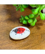 Hand Painted Rock Art Ladybug Mini Stone - $4.84