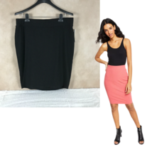 Bar Iii Solid Black Ribbed-Knit Stretchy Pencil Skirt Nwt Size Xxl - £10.47 GBP