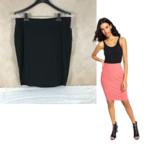 BAR III Solid Black Ribbed-Knit Stretchy Pencil Skirt NWT Size XXL - £10.47 GBP