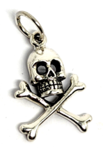 Skull &amp; Crossbones Charm Pirate Goth Witch Jewellery Pendant Gothic Charm Boho - £10.11 GBP