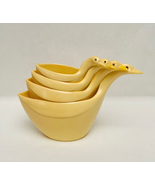 Vintage nesting geese measuring cups yellow melamine set of 4 - $20.00