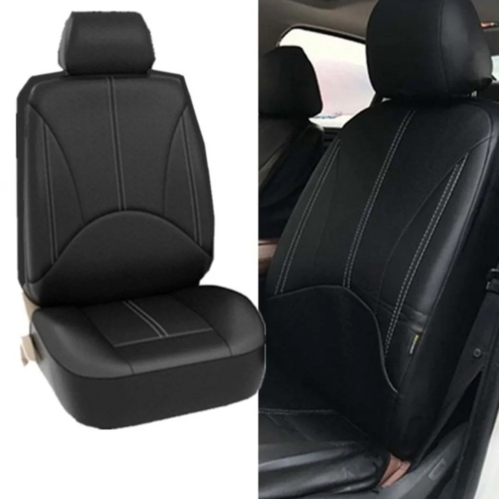 Universal Car PU Leather Front Car Seat Covers Fine Quality Back Car Sea... - $27.39