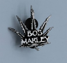 Bob Marley Pot Leaf Pin Brooch English Pewter Alchemy Poker Vintage 1998 - £36.01 GBP