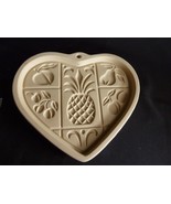 THE PAMPERED CHEF Hospitality Heart Cookie Mold  - FAMILY HERITAGE STONEWARE - $6.70