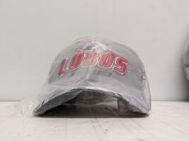 New Mexico Lobos Hat Baseball Dad Snapback BallCap Gray Red Logo OSFM - $19.40