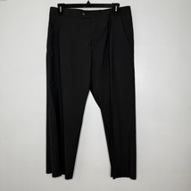 Hugo Boss Black Wool Dress Pants 36R Classic Fit Flat Front Workwear - $28.00