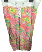 Lilly Pulitzer Lounge Pants Linen Beach Size M Paisley Flamingo Fashion ... - £46.72 GBP