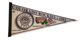 1993 Colorado Rockies Inaugural Season Full Size Felt Pennant MLB I Was There - £21.03 GBP