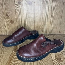 Faded Glory Element deep reddish brown leather slip on sandals shoe  W10.5 - $75.00