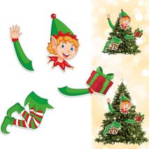 Lonfliness Elf Christmas Tree Topper 4pcs Xmas Holiday Decor Set - $11.89