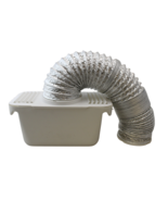 Indoor Dryer Lint Trap Vent Kit 48&quot; Flexible Aluminum Hose Interlocking ... - $405.04 MXN