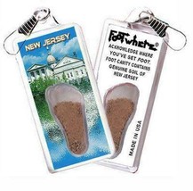 New Jersey FootWhere® Souvenir Zipper-Pull. Made in USA - £6.27 GBP