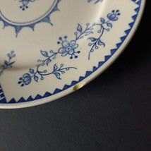 Viking China White Blue Floral 7&quot; Salad Bread Dessert Luncheon Plate Vintage - £6.28 GBP