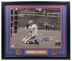 Y.A. Tittle Signed Framed New York Giants 16x20 Photo HOF 87 JSA - $134.83