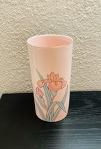 Beautiful Vintage Mid Century Pink Iris Design 9.5&quot; Vase made by Yamaji Japan. - £19.77 GBP