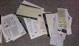 Lot of Vintage VHS VCR Sticker Inserts Numbers Letters - £11.26 GBP