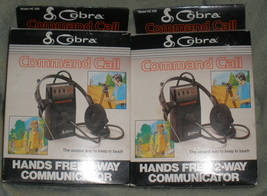 1987 dated TWO Vintage Cobra Command Call 2-way Communicator FINE IN BOX - £27.54 GBP