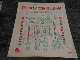Candy Cane Lane Piano Solo with Words by Agnes D Kastler - £2.42 GBP