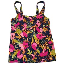 Lands End Size 8D 8 Tankini Top Underwire Bra Swim Suit Multicolor Flora... - £14.03 GBP