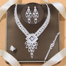 Stonefans Choker Rhinestone Bridal Jewelry Sets for Women Hollow Tassel Bead Cry - £36.45 GBP