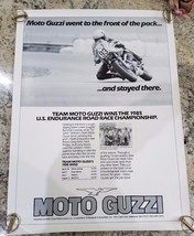 Vintage 1985 Moto Guzzi Factory Poster 29.5 X 22 Road Racer Champion Italian - £20.41 GBP