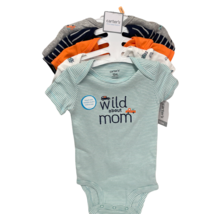 Carters Baby Boys 5 Pack Bodysuit Set Short Sleeve Monsters And Stripes ... - $18.24