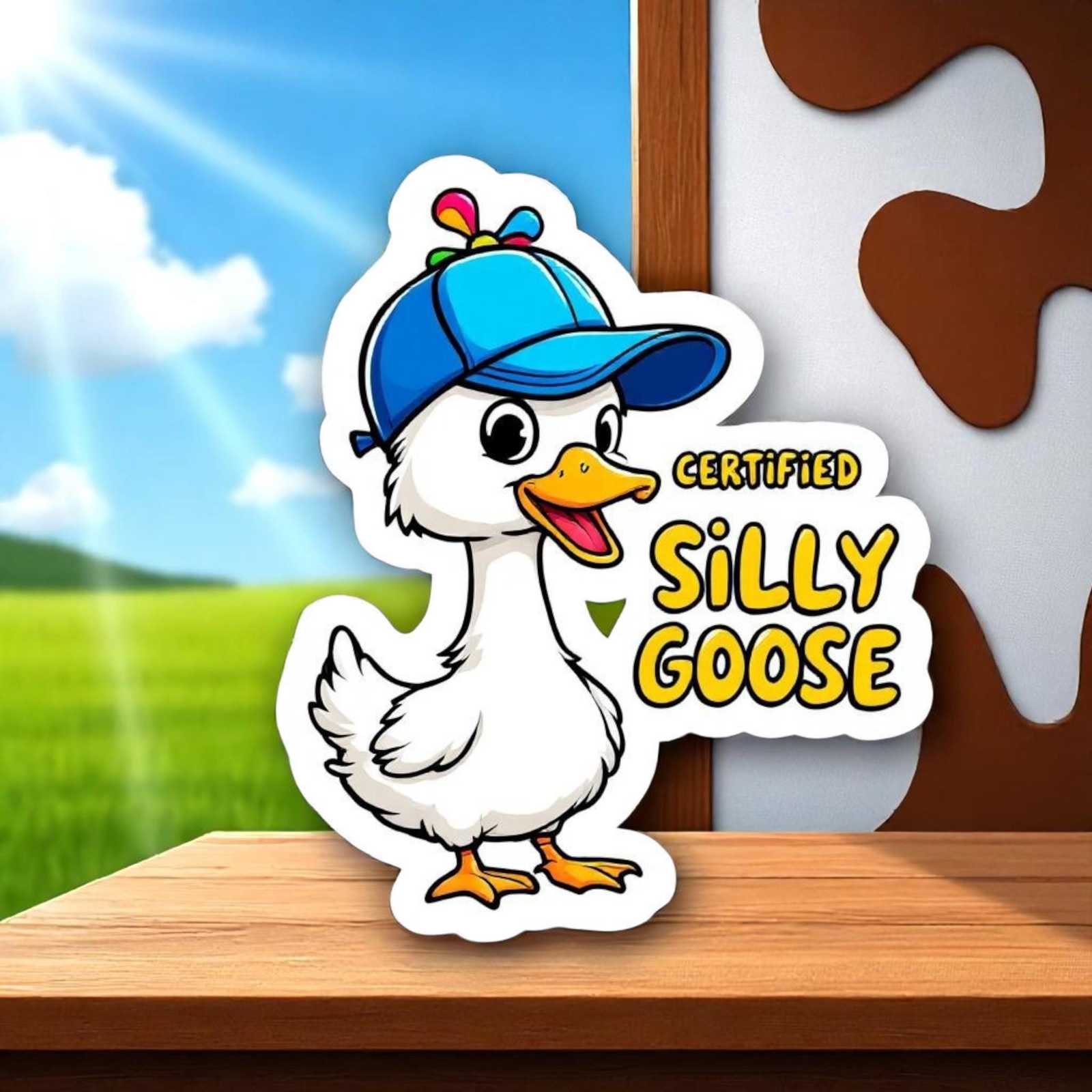 Certified Silly Goose Sticker - Funny Water Bottle Sticker - Internet Me... - $4.21+