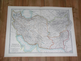 1907 Antique Map Of Persia Iran / Afghanistan Pakistan United Arab Emirates - £17.70 GBP